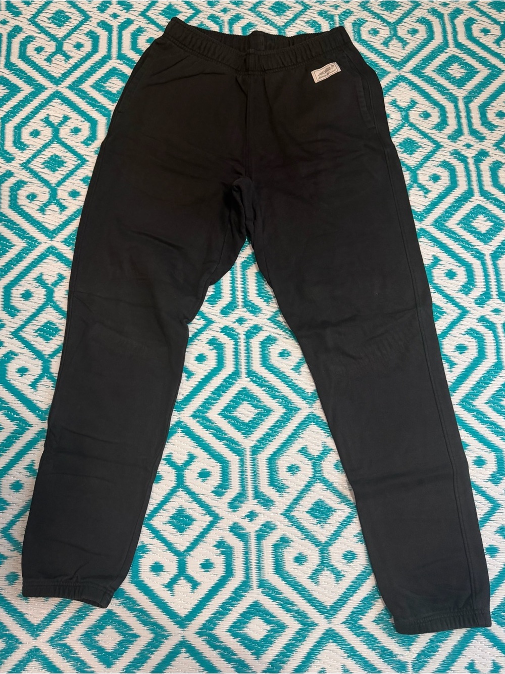 Eddie Bauer Men’s Black Jogger Sweatpants Size S Cotton Blend Tapered